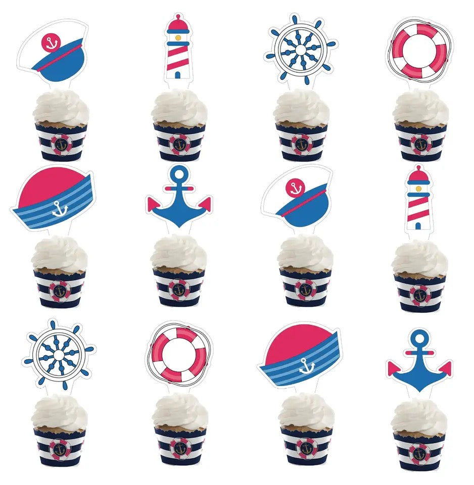 Ahoy Matey Birthday Party Theme - Nautical Navy - Party Kit