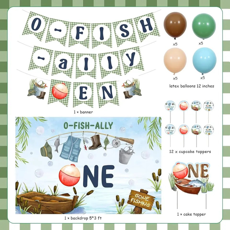 The Big One's Fishing Fête: 'O-Fish-Ally One' - Party Kit