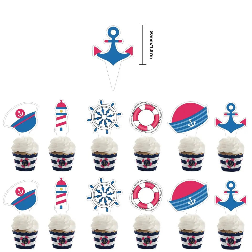 Ahoy Matey Birthday Party Theme - Nautical Navy - Party Kit