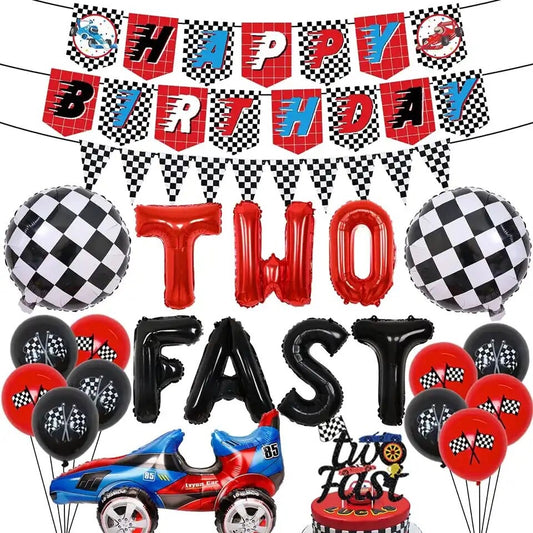 Two Fast 2 Curious Theme 2nd Birthday - Party Kit