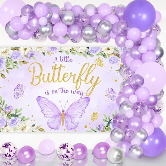 Lavender Flutter: 'A Little Butterfly Is on The Way' - Party Kit