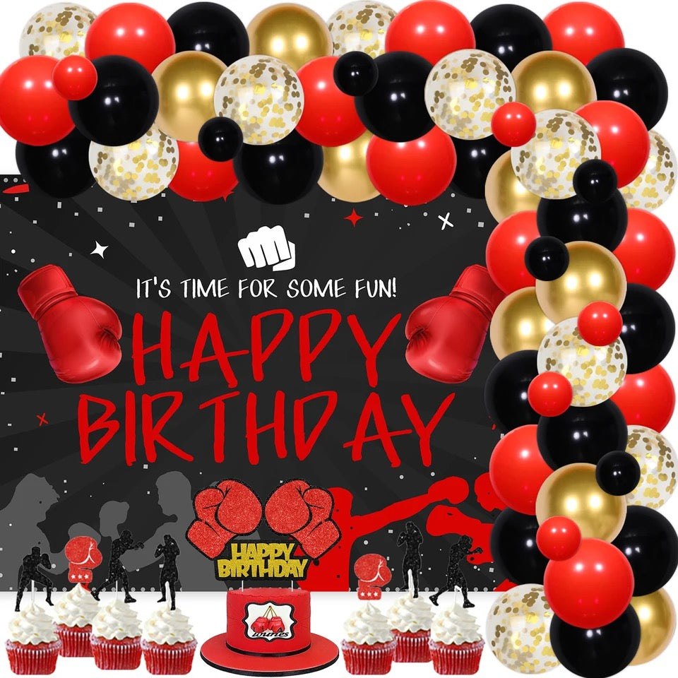 Knockout Celebration: Boxing Themed Birthday Bash - Party Kit