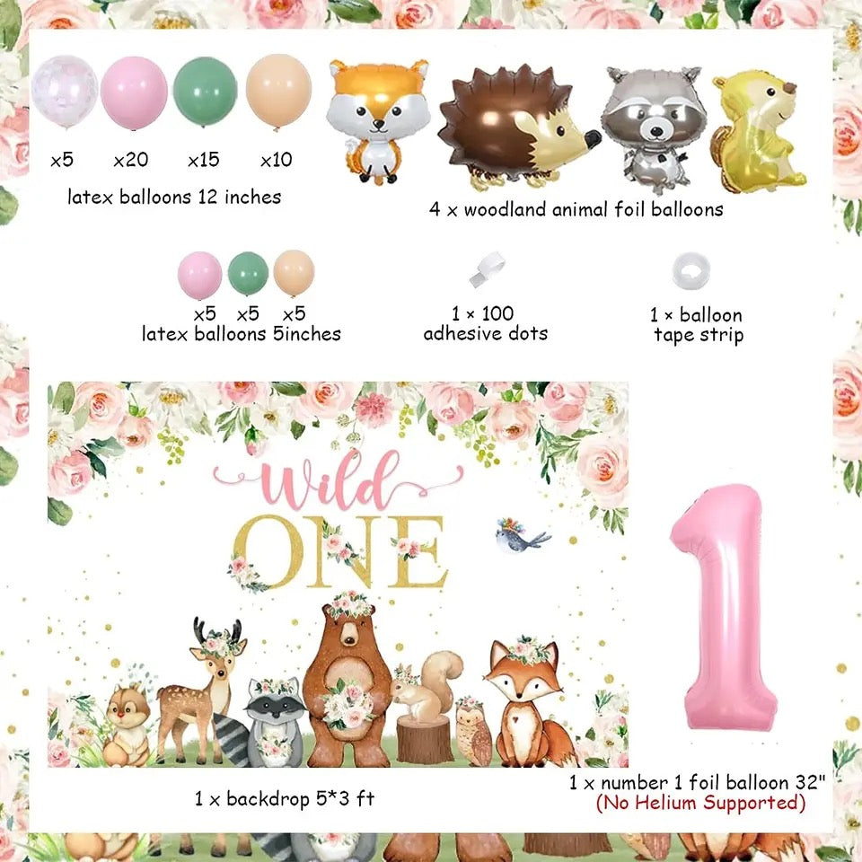 Into the Wild: Woodland 1st Birthday - Party Kit