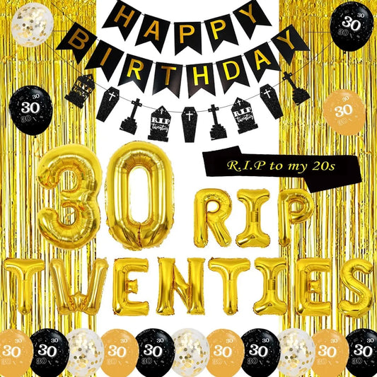 Goodbye Twenties: 'Rip To My 20s' 30th Birthday - Party Kit