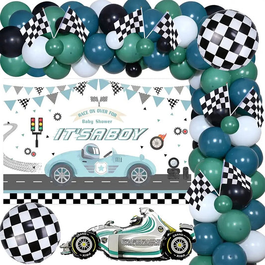 Vintage Speedway Celebration: Race Car Baby Shower - Party Kit