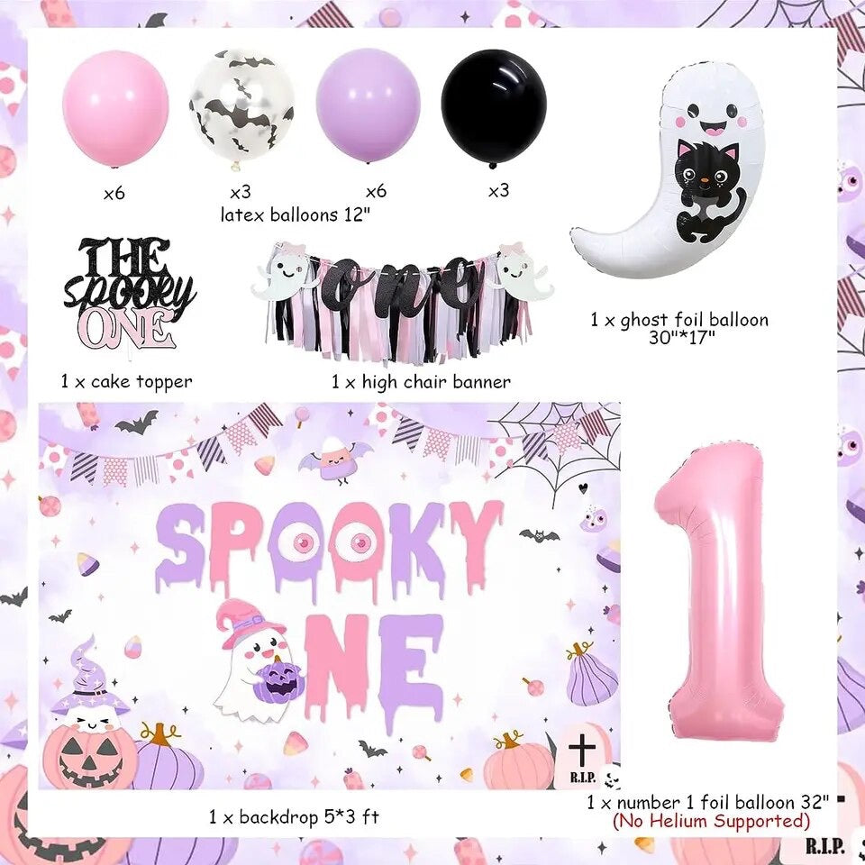 Spooky Sweetness: 'My First Boo' Halloween 1st Birthday - Party Kit