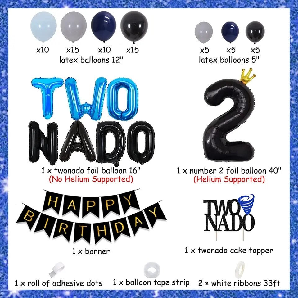 Twister TWO-NADO Celebration - Wild Weather 2nd Birthday - Party Kit