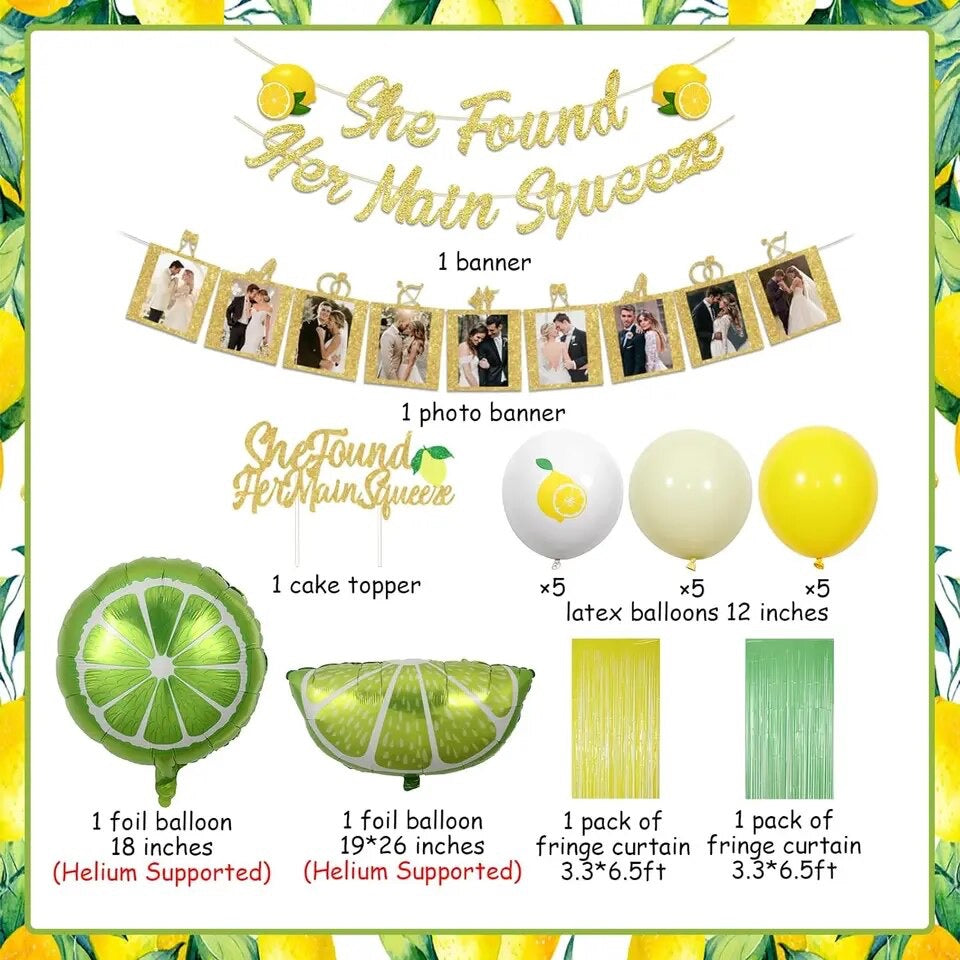 Main Squeeze Merriment: Zesty Lemon Bridal Shower - Party Kit