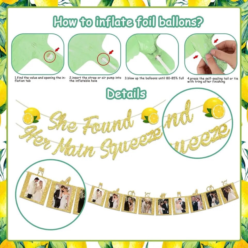 Main Squeeze Merriment: Zesty Lemon Bridal Shower - Party Kit