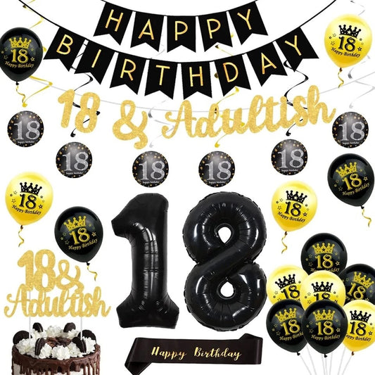 18 & Adultish: Black Gold Celebration - Party Kit