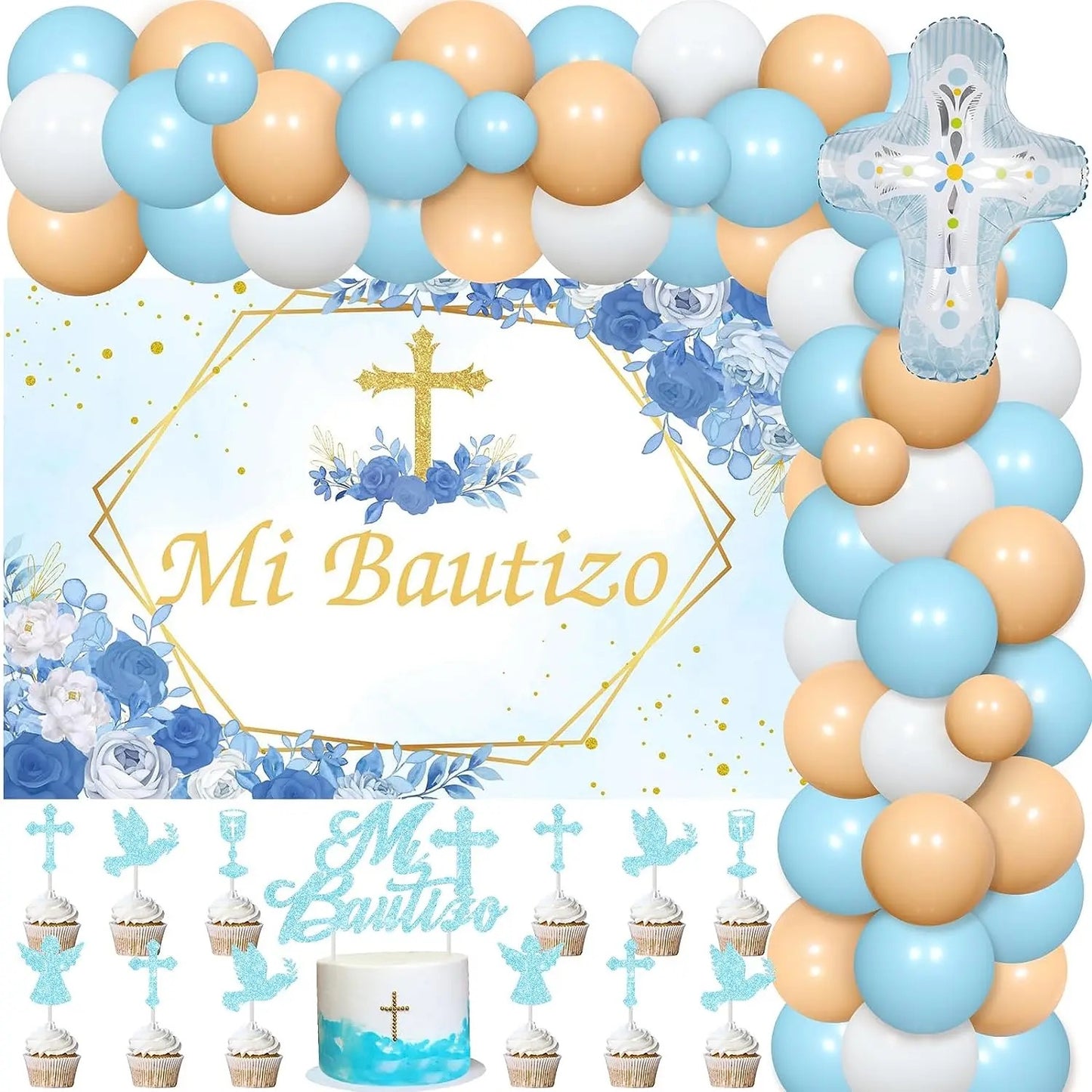 Heavenly Grace Adorned: 'Mi Bautizo Blue' - Party Kit