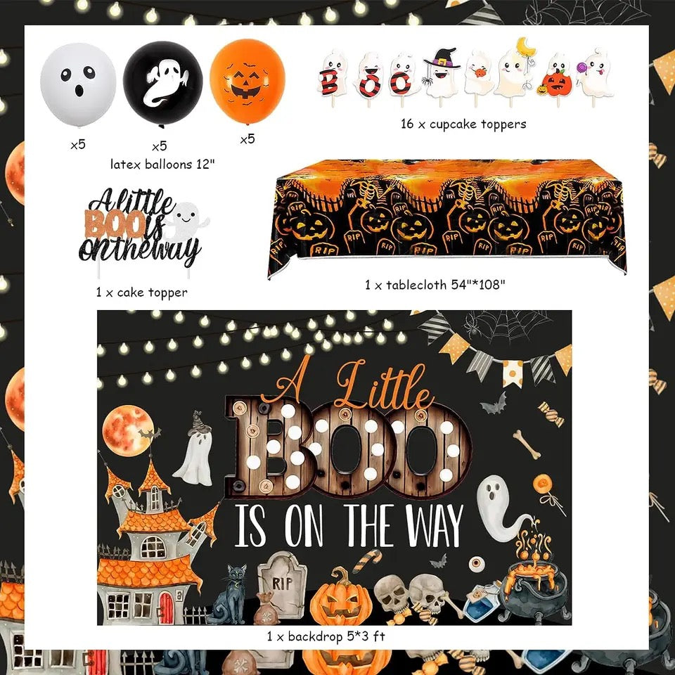 Hauntingly Sweet Arrival: 'Little Boo Halloween' - Party Kit