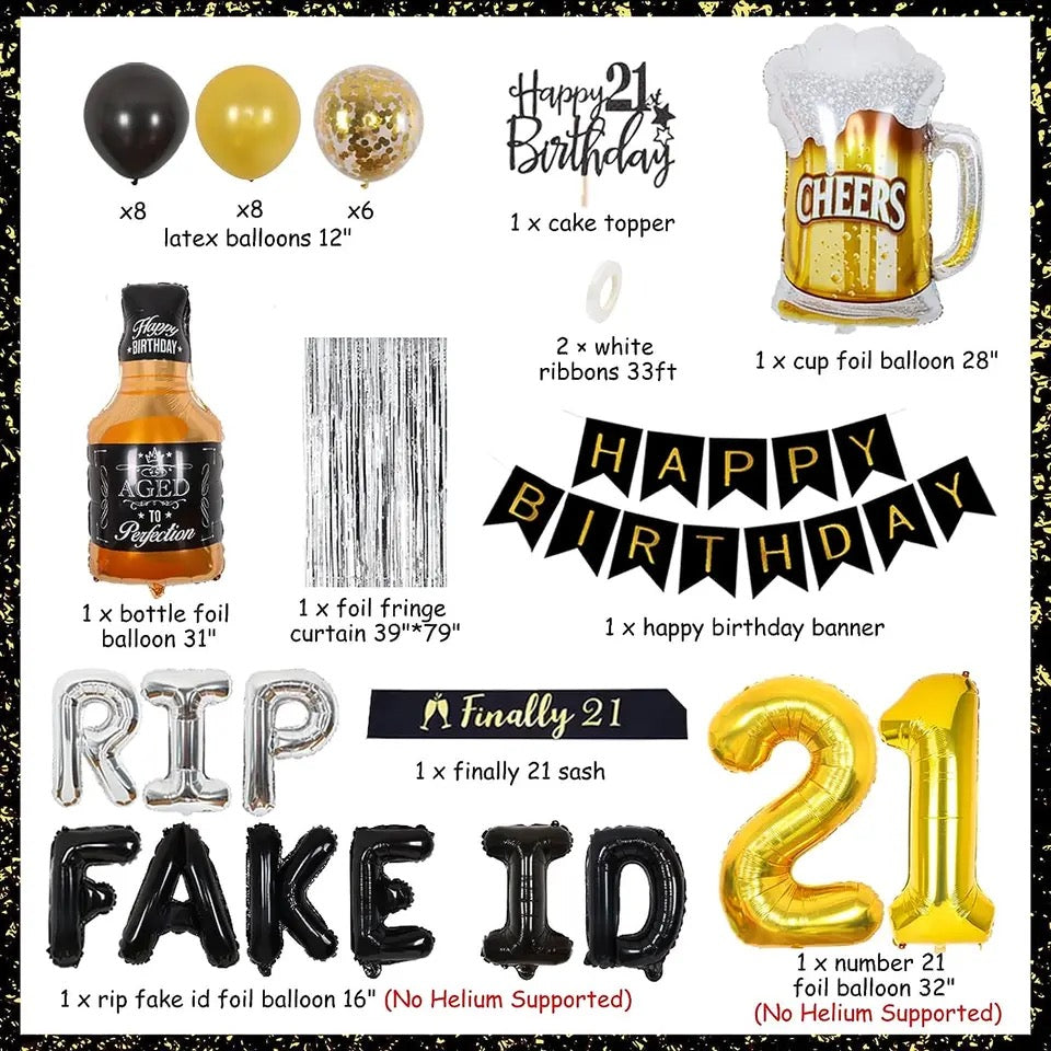 Midnight Majesty: '21 & Fun' - Party Kit