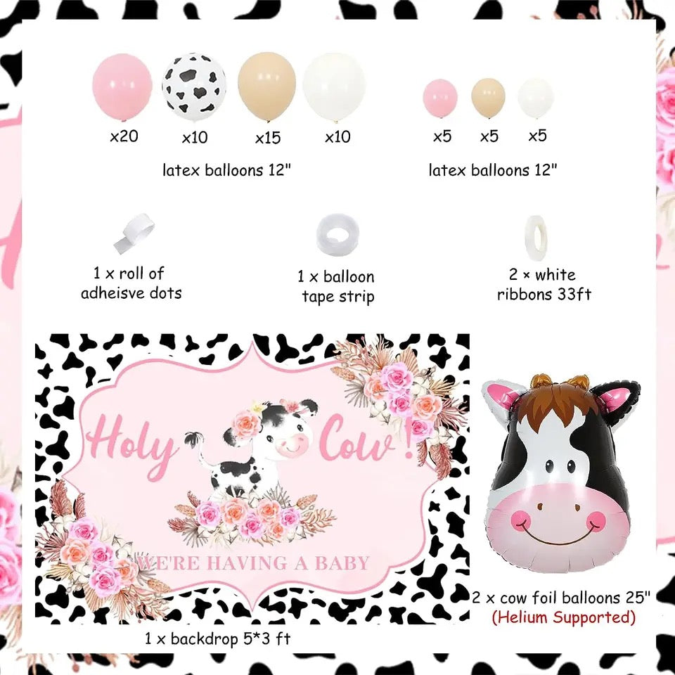 Pastel Pasture: 'Holy Cow, It's a Girl!' - Party Kit