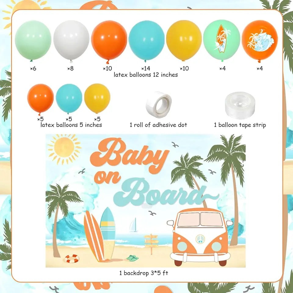 Surf's Up Celebration: Baby on Board - Party Kit