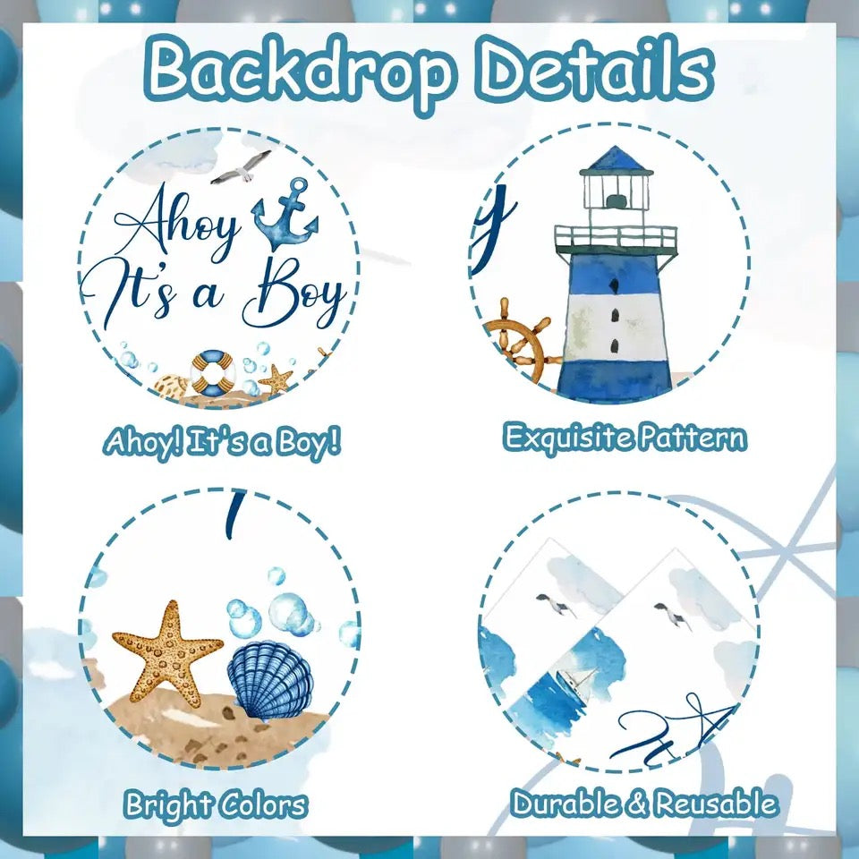 Ahoy, Little Sailor: 'It's A Boy' Nautical - Party Kit