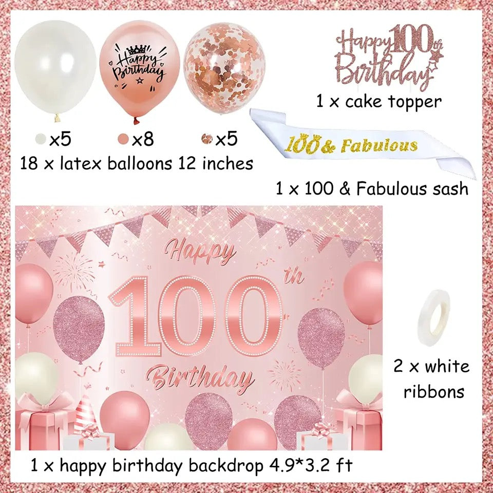 Centennial Rose Celebration: '100 & Fabulous' - Party Kit