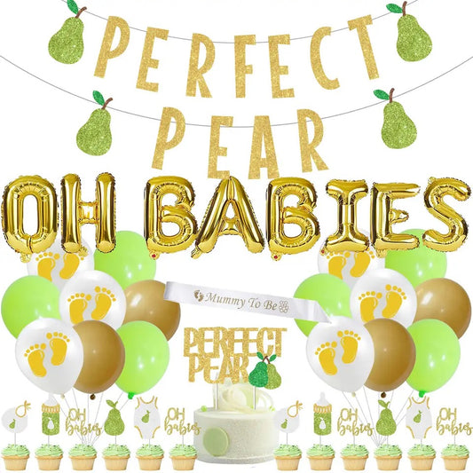 Twin Pearfection Celebration: 'Oh Babies' Gold Gala - Party Kit