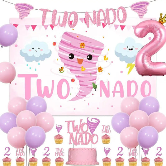 Twister of Twos: 'Two Nado' Tornado 2nd Birthday - Party Kit