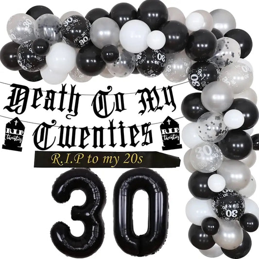 Twenties Farewell: 'RIP To My 20s' Gothic 30th Birthday - Party Kit