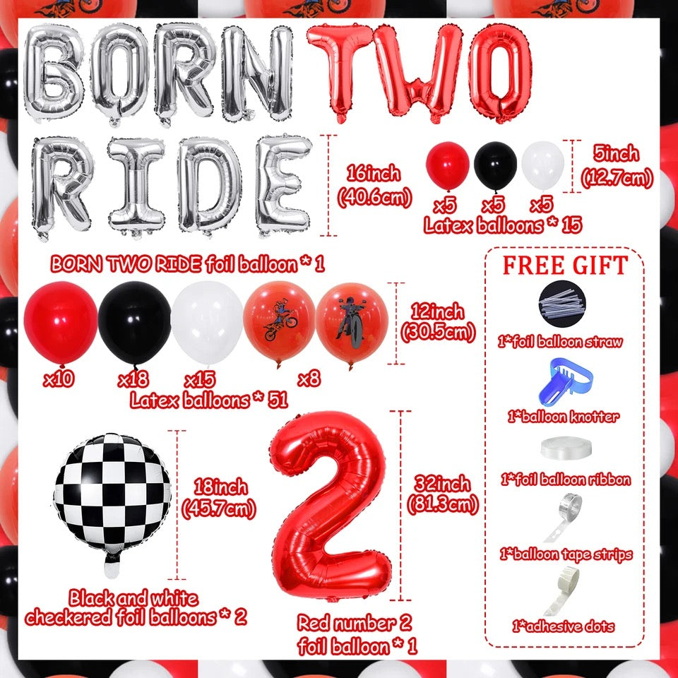 Revv Up Rambler: 'Born to Ride' Motorcycle 2nd Birthday - Party Kit