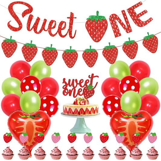 Berry Sweet One: Strawberry 1st Birthday - Party Kit