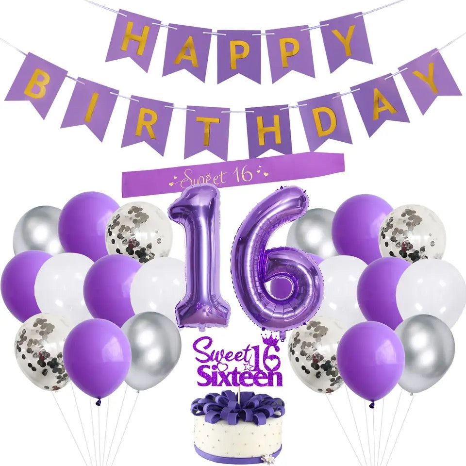 Purple Majesty Sweet 16: Royal Celebration - Party Kit