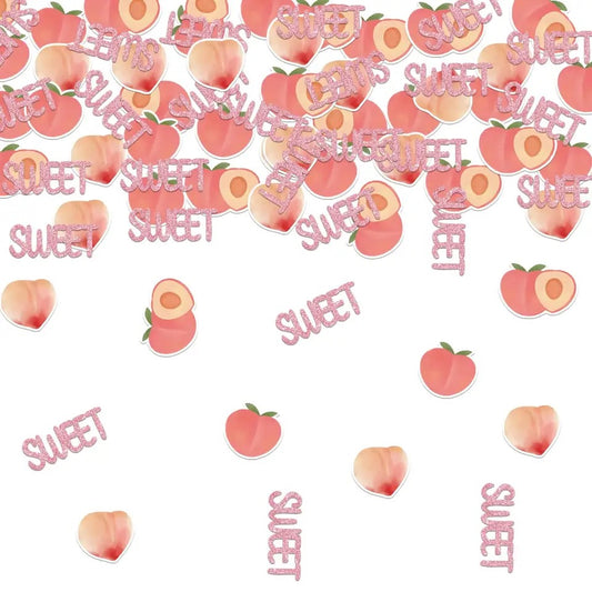 Peachy Perfection: Glittery Peach Pink Party - Confetti