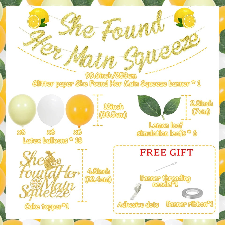 Main Squeeze Merriment: Zesty Lemon Bridal Shower - Party Kit