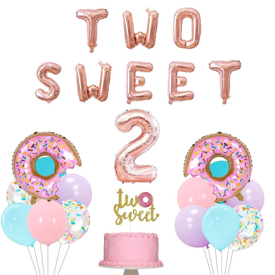 Two Sweet Donut Delight: Sugar Rush 2nd Birthday - Party Kit