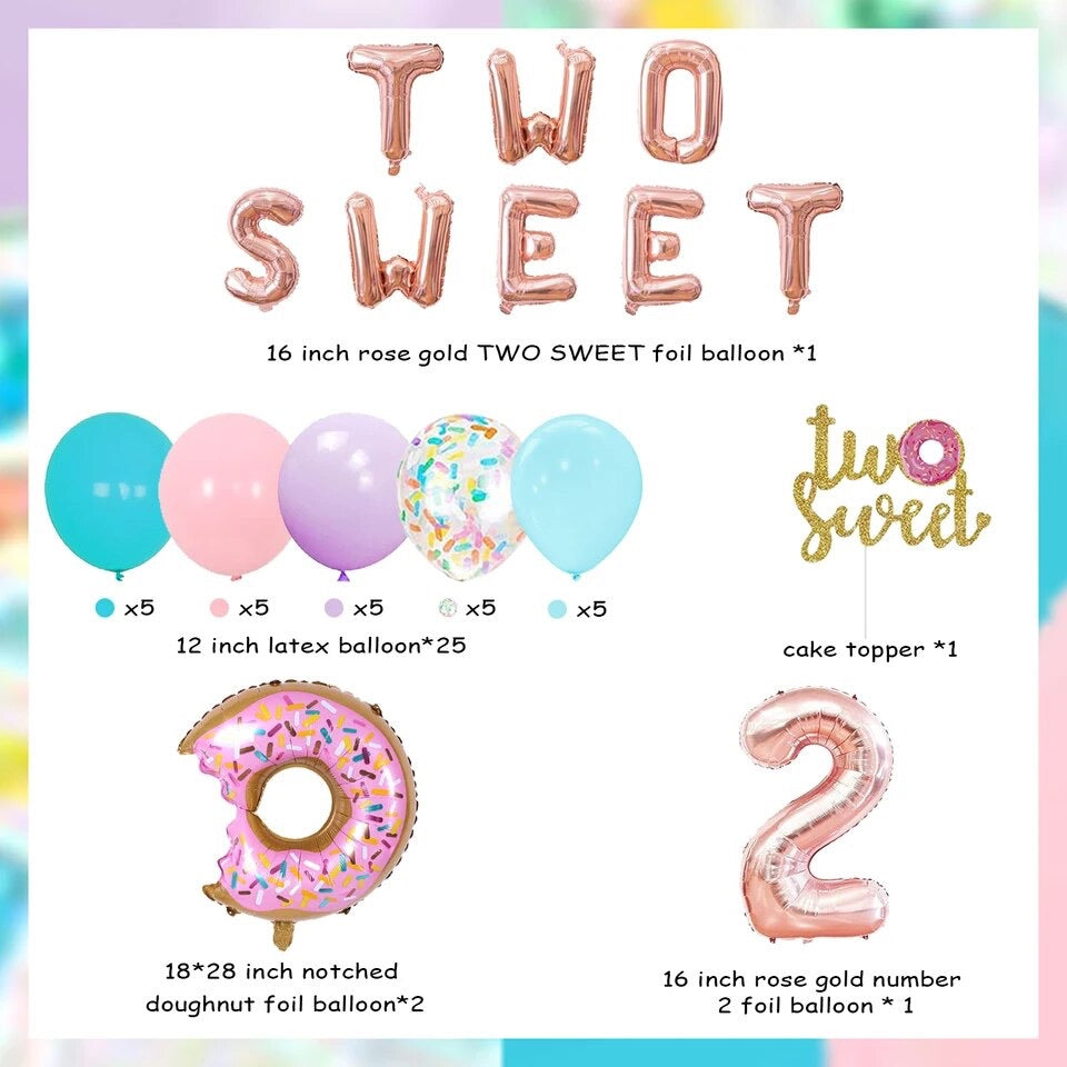 Two Sweet Donut Delight: Sugar Rush 2nd Birthday - Party Kit