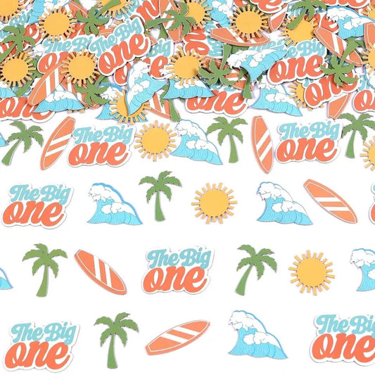 Surf’s Up Celebration: 'The Big One' Vintage Surfing 1st Birthday - Confetti