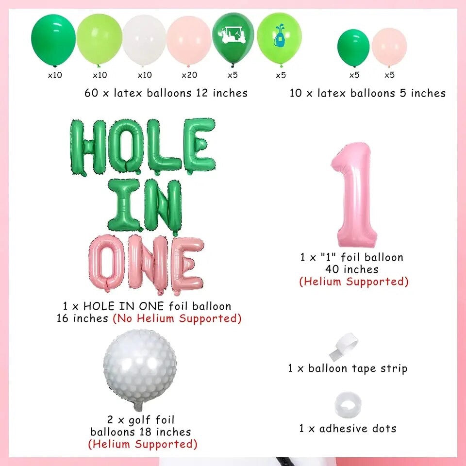 Putter's Paradise: Pink and Green Golf 1st Birthday - Party Kit