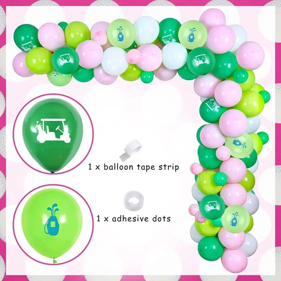 Putter's Paradise: Pink and Green Golf 1st Birthday - Party Kit