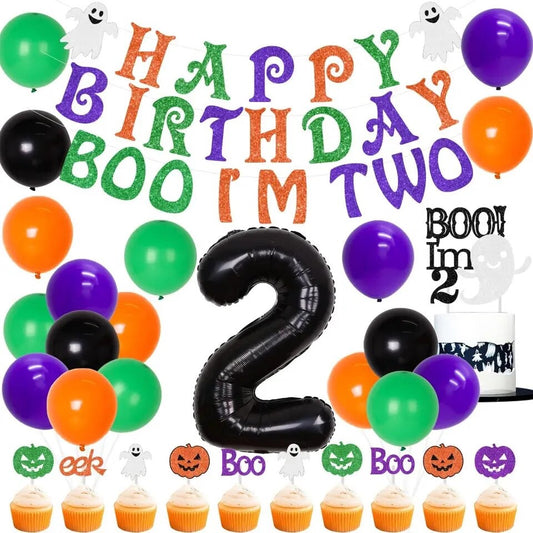 Spooky Soiree Surprise: Boo I'm Two Halloween Birthday - Balloon Kit