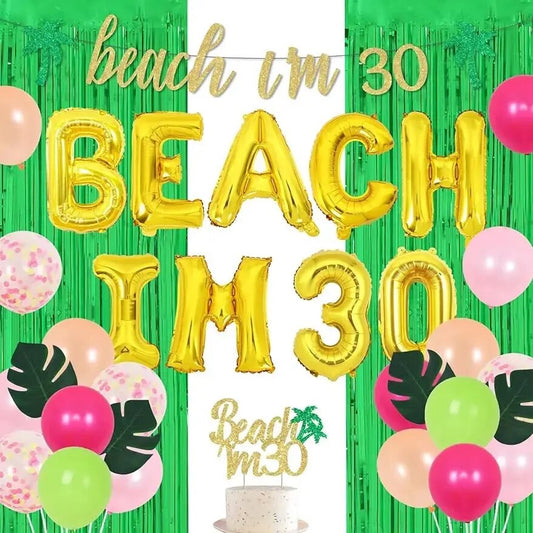 Beach I'm Thirty Bash: Tropical Birthday Extravaganza - Party Kit