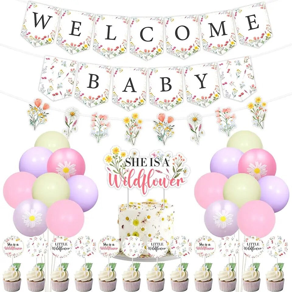 Bloom and Blossom: 'Wild Flower' Baby Shower - Party Kit