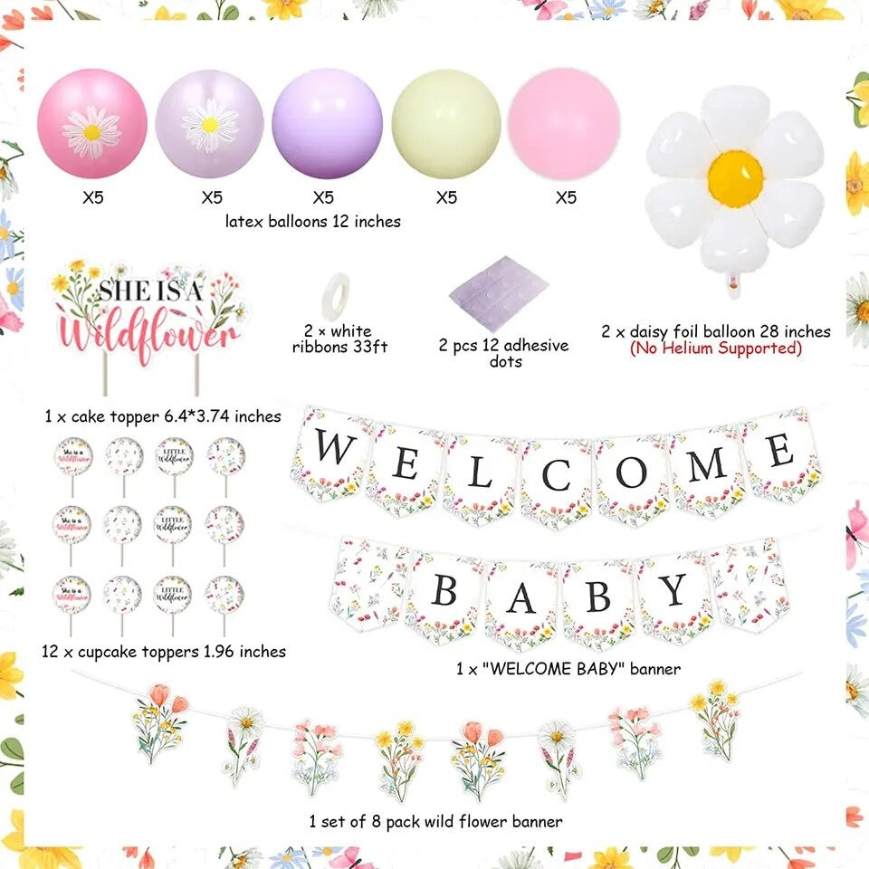 Bloom and Blossom: 'Wild Flower' Baby Shower - Party Kit