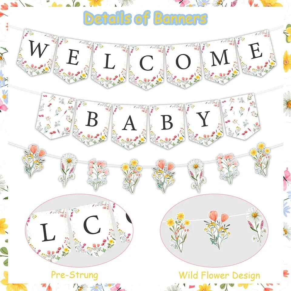 Bloom and Blossom: 'Wild Flower' Baby Shower - Party Kit