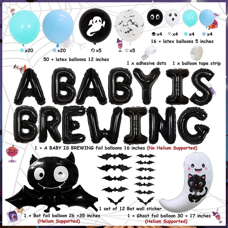 Spooky Soirée: 'A Baby is Brewing' Halloween - Party Kit