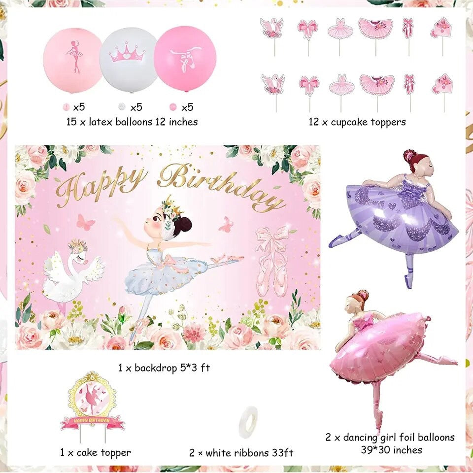 En Pointe Elegance: Ballerina Birthday - Party Kit