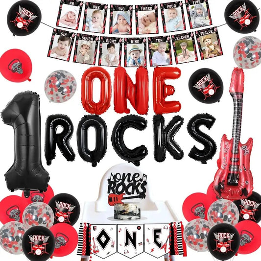 Little Rockstar Rendezvous: 'One Rocks' Rock and Roll - Party Kit