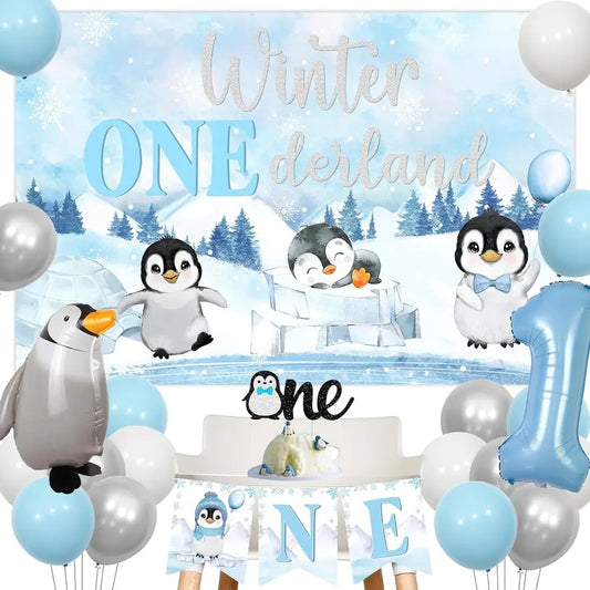 Blue Snowflake Bliss: Winter Onederland 1st Birthday - Party Kit