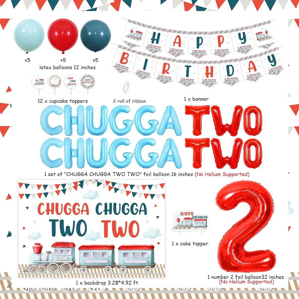 Choo-Choo Charms: 'Chugga Chugga Two Two' Train - Party Kit