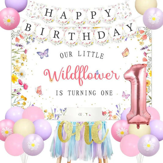 Whimsical Wildflower Wonders: 'Daisy Dream' First Birthday - Party Kit