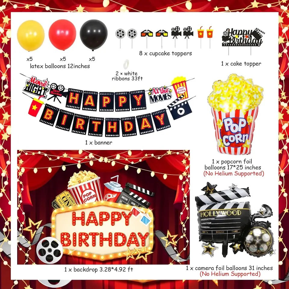 Cinema Spectacular: Movie Night Birthday Bash - Party Kit