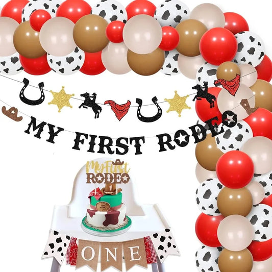 Baby Buckaroo Bonanza: 'My First Rodeo' Cowboy 1st Birthday - Party Kit