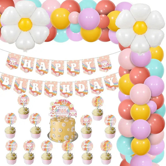 Hippie Chic Fest: Groovy Daisy Flower Birthday - Party Kit