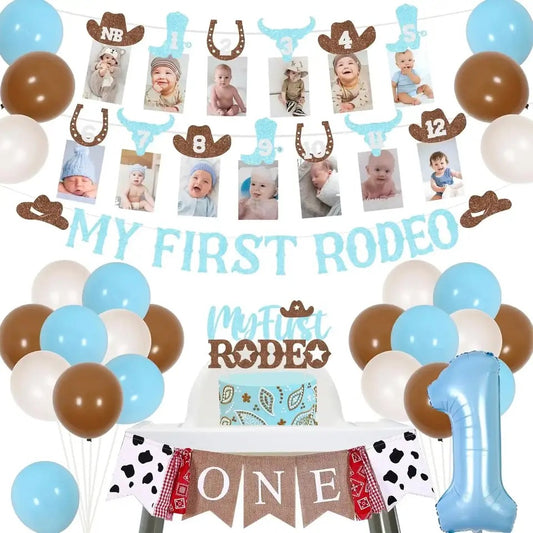 Blue Bandit's First Rodeo: Ultimate Cowboy 1st Birthday - Party Kit