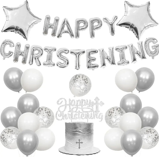 Blessed Beginnings: 'Happy Christening' Elegance - Party Kit